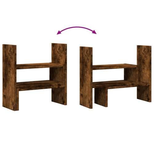 Organizator za stol podesivi boja hrasta 40 x 17 x 41 cm drveni - Dimljeni hrast Cijena