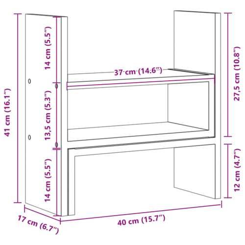 Organizator za stol podesivi boja hrasta 40 x 17 x 41 cm drveni - Dimljeni hrast Cijena