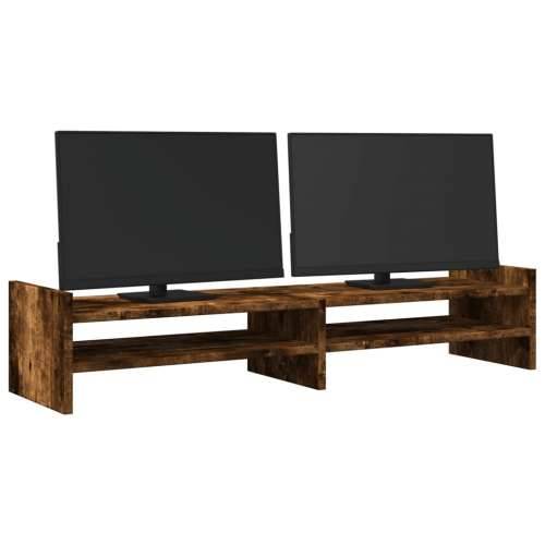 Stalak za monitor boja dimljenog hrasta 100x27x20 cm drveni - Dimljeni hrast 100 x 27 x 20 cm Cijena