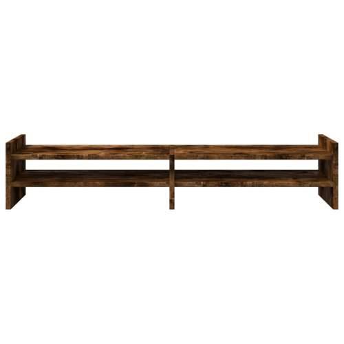 Stalak za monitor boja dimljenog hrasta 100x27x20 cm drveni - Dimljeni hrast 100 x 27 x 20 cm Cijena