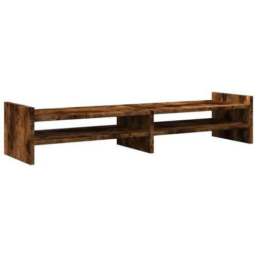Stalak za monitor boja dimljenog hrasta 100x27x20 cm drveni - Dimljeni hrast 100 x 27 x 20 cm Cijena