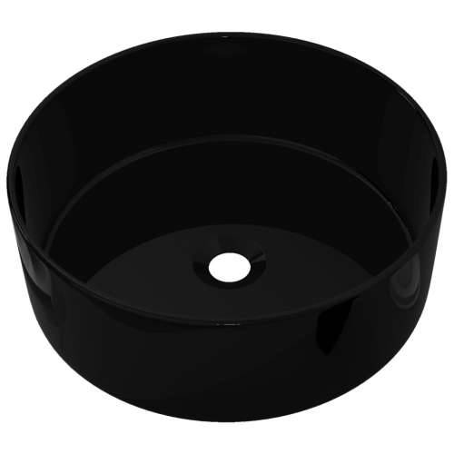 Keramički okrugli umivaonik 40 x 15 cm crni Cijena