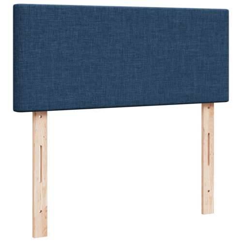Krevet s oprugama i madracem plavi 120 x 190 cm od tkanine - Plava 120 x 190 cm Gladak dizajn Cijena