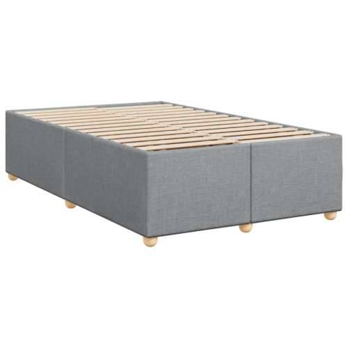 Krevet s oprugama i madracem svjetlosivi 120x190 cm od tkanine - Svjetlosiva 120 x 190 cm Dizajn s gumbima Cijena