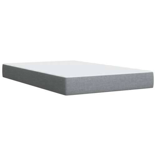 Krevet s oprugama i madracem svjetlosivi 120x190 cm od tkanine - Svjetlosiva 120 x 190 cm Dizajn s gumbima Cijena