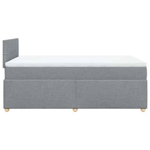Krevet s oprugama i madracem svjetlosivi 120x190 cm od tkanine - Svjetlosiva 120 x 190 cm Blok s kvadratima Cijena