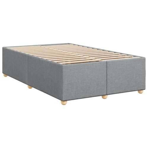 Krevet s oprugama i madracem svjetlosivi 120x190 cm od tkanine - Svjetlosiva 120 x 190 cm Blok s kvadratima Cijena