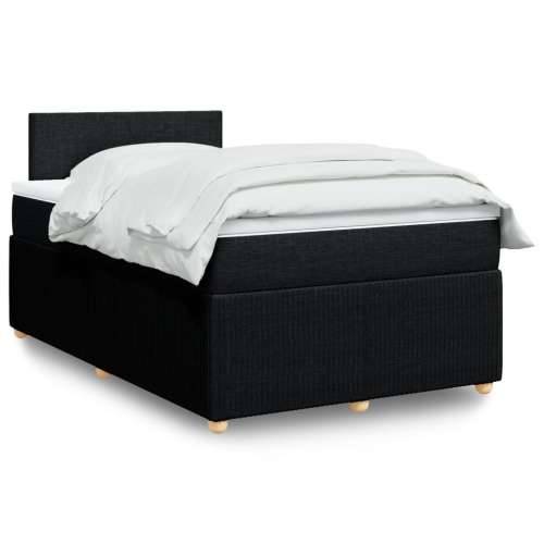 Krevet box spring s madracem crni 120 x 190 cm od tkanine - Crna 120 x 190 cm Gladak dizajn Cijena