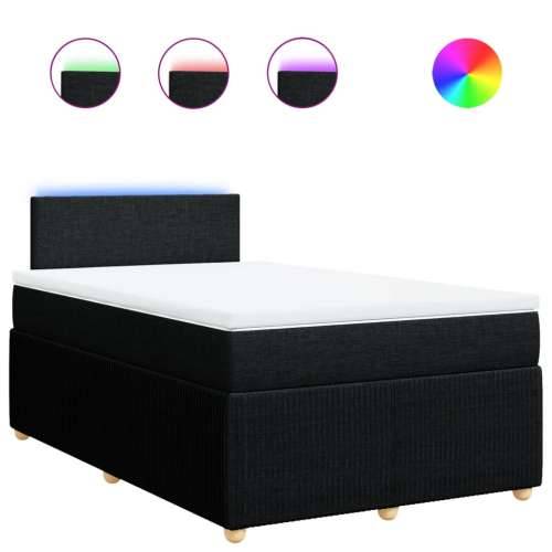 Krevet box spring s madracem crni 120 x 190 cm od tkanine - Crna 120 x 190 cm Gladak dizajn Cijena