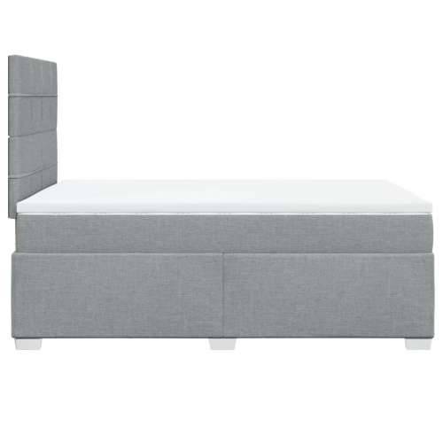 Krevet s oprugama i madracem svjetlosivi 120x190 cm od tkanine - Svjetlosiva 120 x 190 cm Blok s kvadratima Cijena