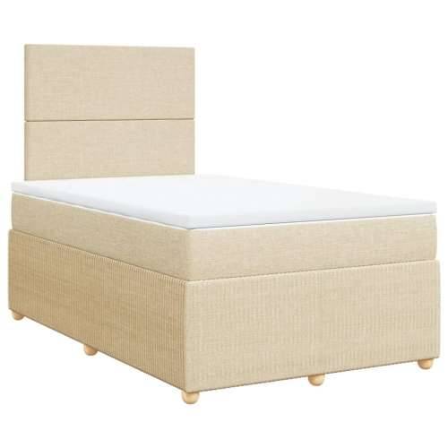 Krevet box spring s madracem krem 120 x 190 cm od tkanine - Krema 120 x 190 cm Gladak dizajn Cijena