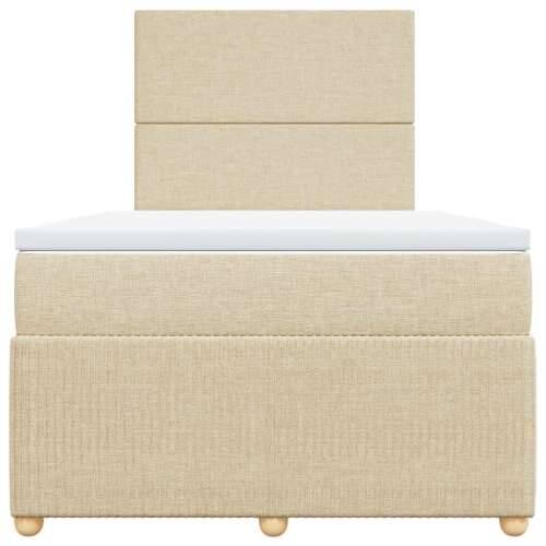 Krevet box spring s madracem krem 120 x 190 cm od tkanine - Krema 120 x 190 cm Gladak dizajn Cijena