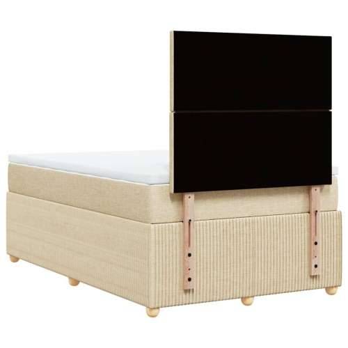 Krevet box spring s madracem krem 120 x 190 cm od tkanine - Krema 120 x 190 cm Gladak dizajn Cijena