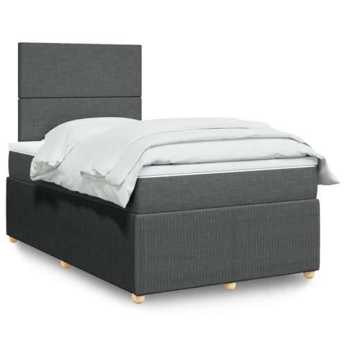 Krevet box spring s madracem tamnosivi 120 x 190 cm tkanina - Tamno siva 120 x 190 cm Gladak dizajn Cijena