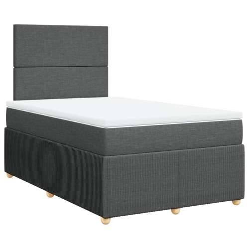 Krevet box spring s madracem tamnosivi 120 x 190 cm tkanina - Tamno siva 120 x 190 cm Gladak dizajn Cijena