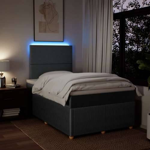 Krevet box spring s madracem tamnosivi 120 x 190 cm tkanina - Tamno siva 120 x 190 cm Gladak dizajn Cijena