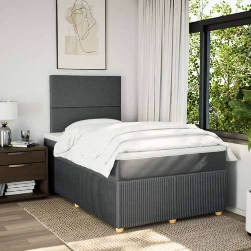 Krevet box spring s madracem tamnosivi 120 x 190 cm tkanina - Tamno siva 120 x 190 cm Gladak dizajn Cijena