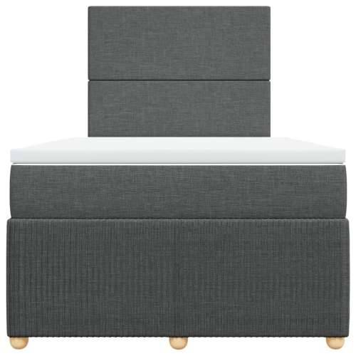 Krevet box spring s madracem tamnosivi 120 x 190 cm tkanina - Tamno siva 120 x 190 cm Gladak dizajn Cijena