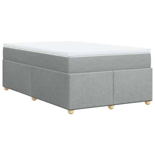 Krevet s oprugama i madracem svjetlosivi 120x190 cm od tkanine - Svjetlosiva 120 x 190 cm Cijena