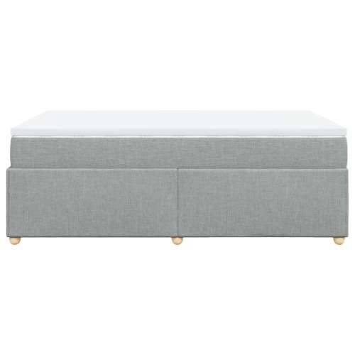 Krevet s oprugama i madracem svjetlosivi 120x190 cm od tkanine - Svjetlosiva 120 x 190 cm Cijena