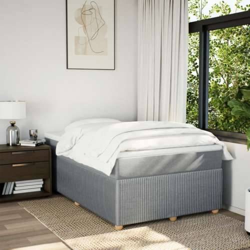 Krevet s oprugama i madracem svjetlosivi 120x190 cm od tkanine - Svjetlosiva 120 x 190 cm Cijena