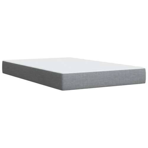 Krevet s oprugama i madracem svjetlosivi 120x190 cm od tkanine - Svjetlosiva 120 x 190 cm Blok s kvadratima Cijena
