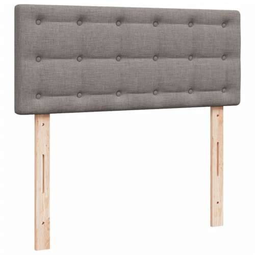 Krevet s oprugama i madracem smeđesivi 120 x 190 cm od tkanine - Sivo-smeđa 120 x 190 cm gumbi Cijena