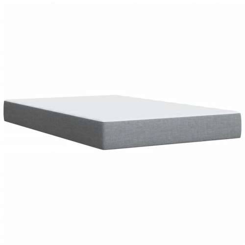 Krevet s oprugama i madracem svjetlosivi 120x190 cm od tkanine - Svjetlosiva 120 x 190 cm Blok s kvadratima Cijena