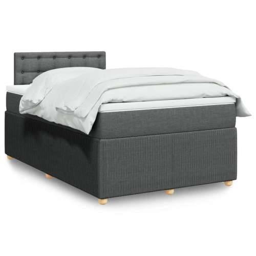 Krevet box spring s madracem tamnosivi 120 x 190 cm tkanina - Tamno siva 120 x 190 cm gumbi Cijena
