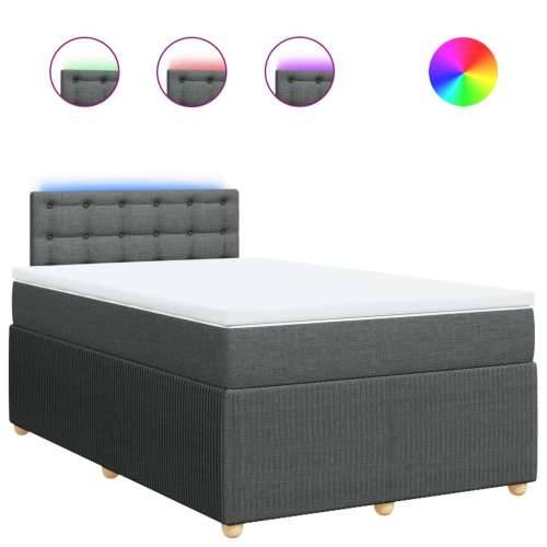 Krevet box spring s madracem tamnosivi 120 x 190 cm tkanina - Tamno siva 120 x 190 cm gumbi Cijena