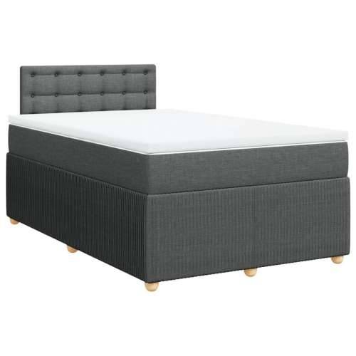 Krevet box spring s madracem tamnosivi 120 x 190 cm tkanina - Tamno siva 120 x 190 cm gumbi Cijena