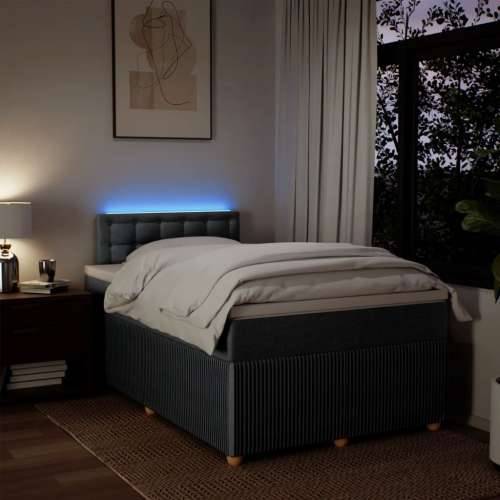 Krevet box spring s madracem tamnosivi 120 x 190 cm tkanina - Tamno siva 120 x 190 cm gumbi Cijena