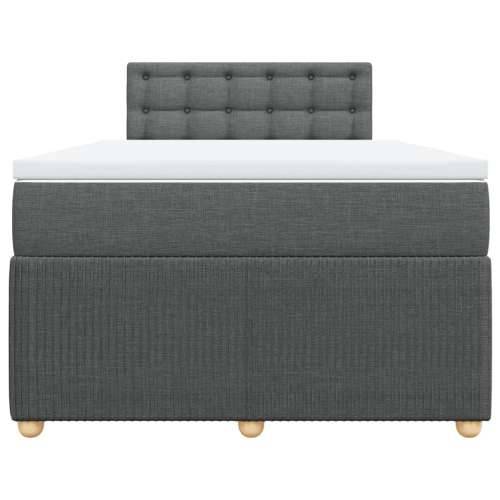 Krevet box spring s madracem tamnosivi 120 x 190 cm tkanina - Tamno siva 120 x 190 cm gumbi Cijena