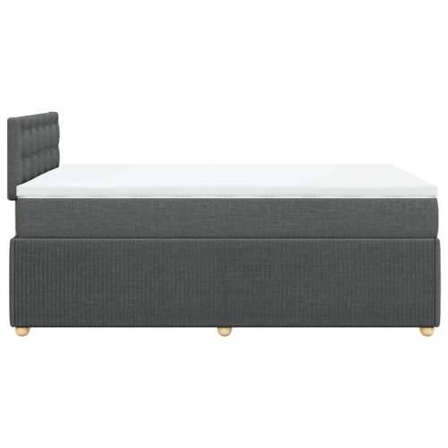 Krevet box spring s madracem tamnosivi 120 x 190 cm tkanina - Tamno siva 120 x 190 cm gumbi Cijena