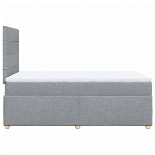 Krevet s oprugama i madracem svjetlosivi 120x190 cm od tkanine - Svjetlosiva 120 x 190 cm Blok s kvadratima Cijena