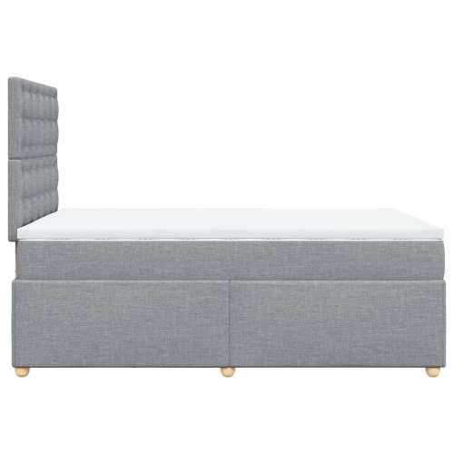 Krevet s oprugama i madracem svjetlosivi 120x190 cm od tkanine - Svjetlosiva 120 x 190 cm gumbi Cijena
