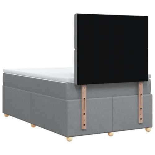 Krevet s oprugama i madracem svjetlosivi 120x190 cm od tkanine - Svjetlosiva 120 x 190 cm gumbi Cijena