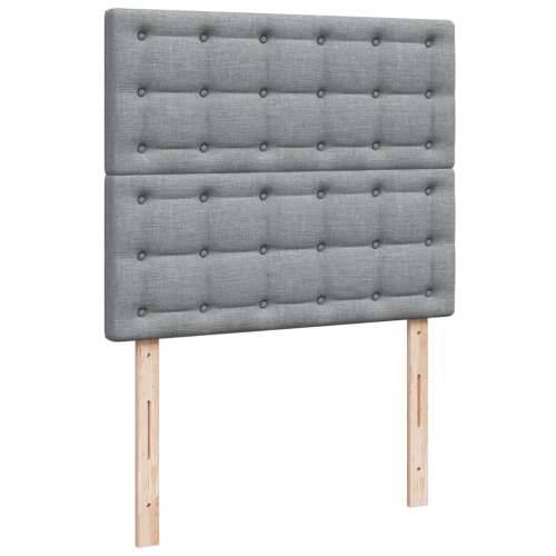Krevet s oprugama i madracem svjetlosivi 120x190 cm od tkanine - Svjetlosiva 120 x 190 cm gumbi Cijena