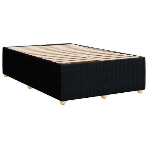 Krevet box spring s madracem crni 120 x 190 cm od tkanine - Crna 120 x 190 cm Dizajn s gumbima Cijena