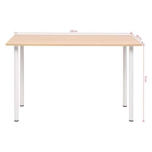 Blagovaonski stol 120 x 60 x 73 cm boja hrastovine i bijela Cijena
