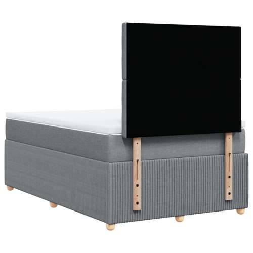 Krevet s oprugama i madracem svjetlosivi 120x190 cm od tkanine - Svjetlosiva 120 x 190 cm gumbi Cijena
