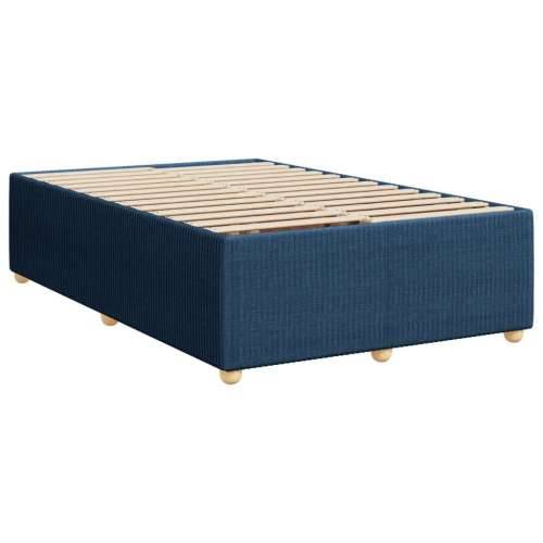 Krevet s oprugama i madracem plavi 120 x 190 cm od tkanine - Plava 120 x 190 cm Blok s kvadratima Cijena