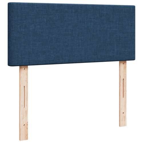 Krevet s oprugama i madracem plavi 120 x 190 cm od tkanine - Plava 120 x 190 cm Gladak dizajn Cijena