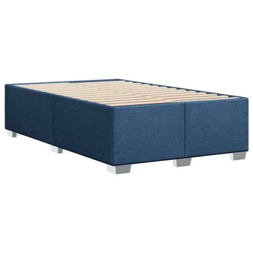 Krevet s oprugama i madracem plavi 120 x 190 cm od tkanine - Plava 120 x 190 cm Gladak dizajn Cijena