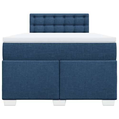 Krevet s oprugama i madracem plavi 120 x 190 cm od tkanine - Plava 120 x 190 cm gumbi Cijena