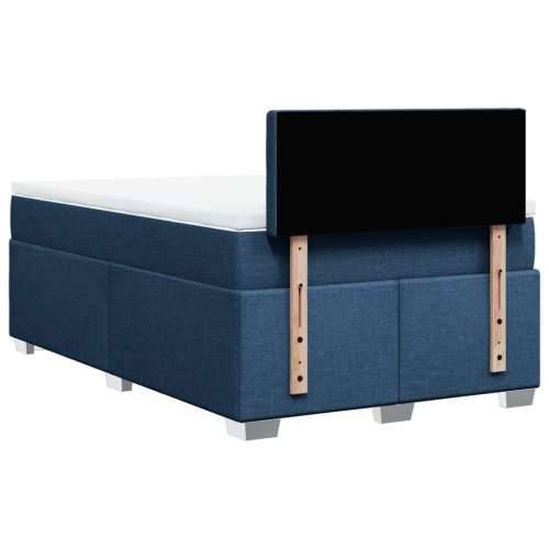 Krevet s oprugama i madracem plavi 120 x 190 cm od tkanine - Plava 120 x 190 cm gumbi Cijena