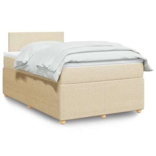 Krevet box spring s madracem krem 120 x 190 cm od tkanine - Krema 120 x 190 cm Gladak dizajn Cijena