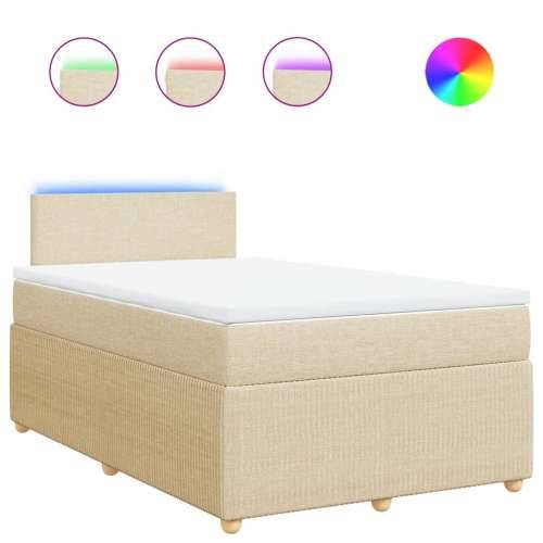 Krevet box spring s madracem krem 120 x 190 cm od tkanine - Krema 120 x 190 cm Gladak dizajn Cijena