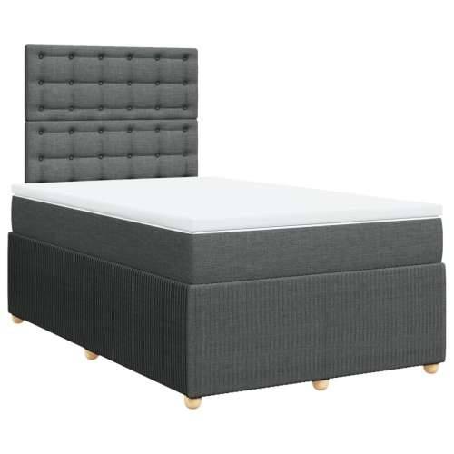 Krevet box spring s madracem tamnosivi 120 x 190 cm tkanina - Tamno siva 120 x 190 cm gumbi Cijena