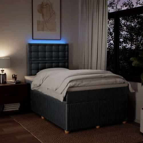 Krevet box spring s madracem tamnosivi 120 x 190 cm tkanina - Tamno siva 120 x 190 cm gumbi Cijena